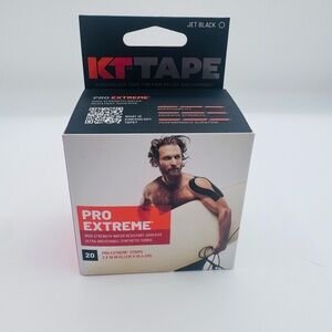 KT Tape Pro Extreme Kinesiology Tape Black 20 Strips 2 x 10 In | NIB